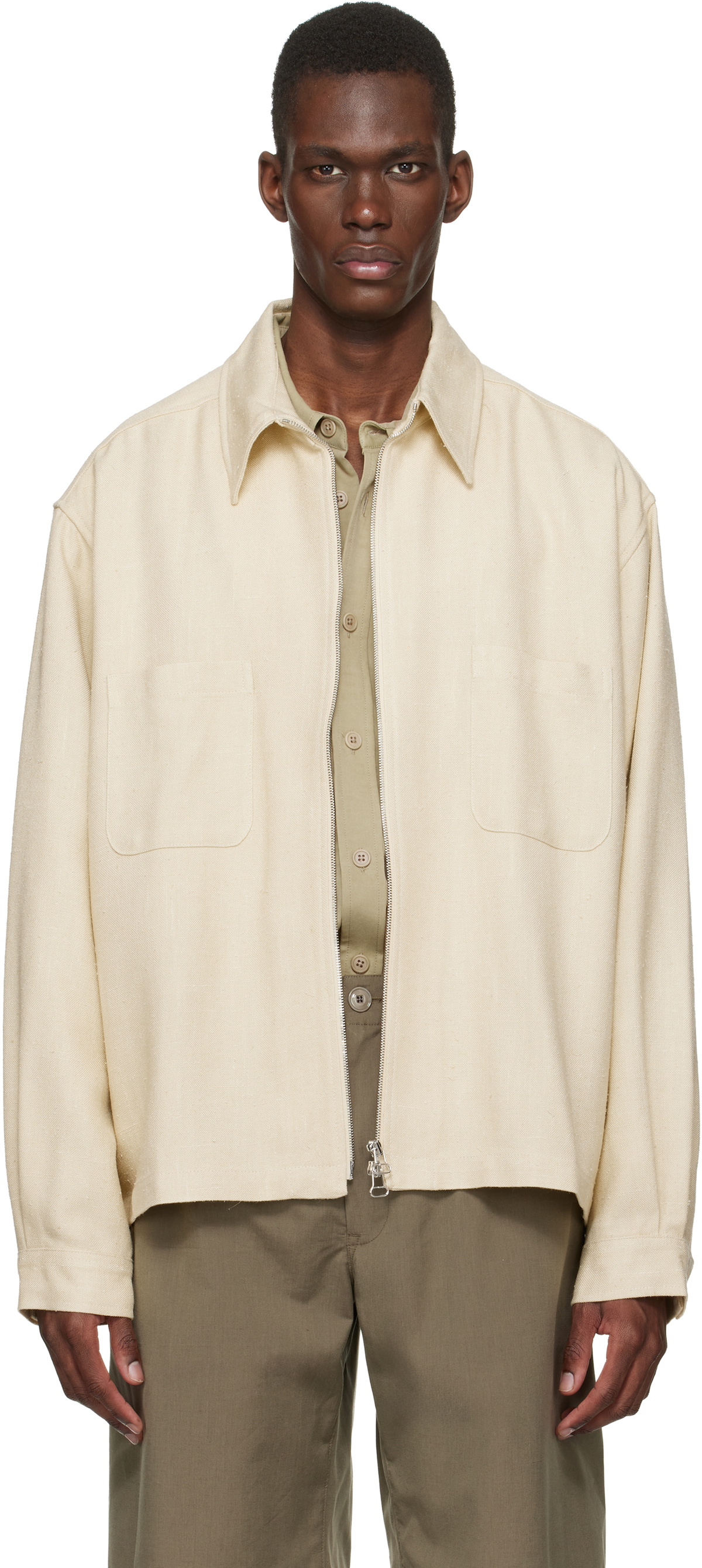 colbo Beige Zip Jacket