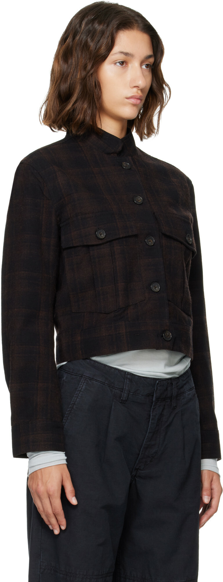 JEANERICA Brown Lee Check Jacket