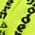 Aries x Umbro Early Modern Sock in Neon Yellow