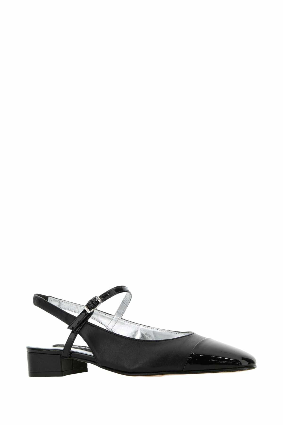 Carel Black Leather Oceano Ballerinas