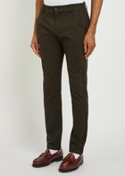 Paige Stafford Slim-leg Jersey Trousers Dark Green