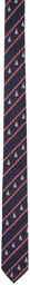 Thom Browne Navy Jacquard Tie