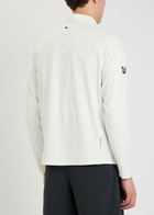 Malbon Performance Logo Half-zip Stretch-jersey top White
