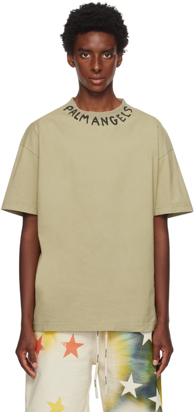 Photo: Palm Angels Khaki Faded T-Shirt