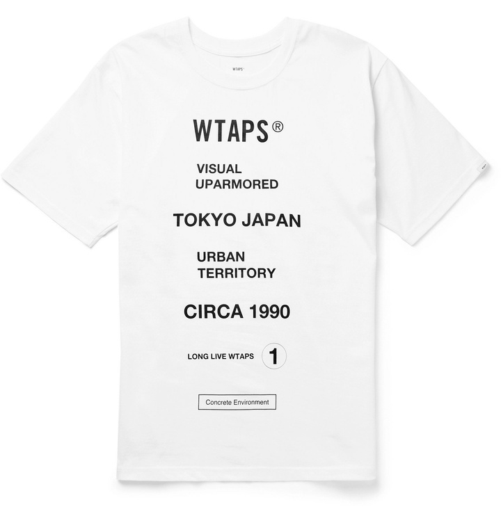 Photo: WTAPS - Logo-Print Cotton-Jersey T-Shirt - White