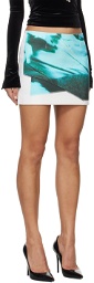 16Arlington White & Blue Delta Miniskirt