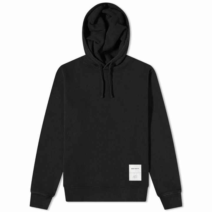 Photo: Norse Projects Men's Fraser Tab Series Popover Hoody in Black