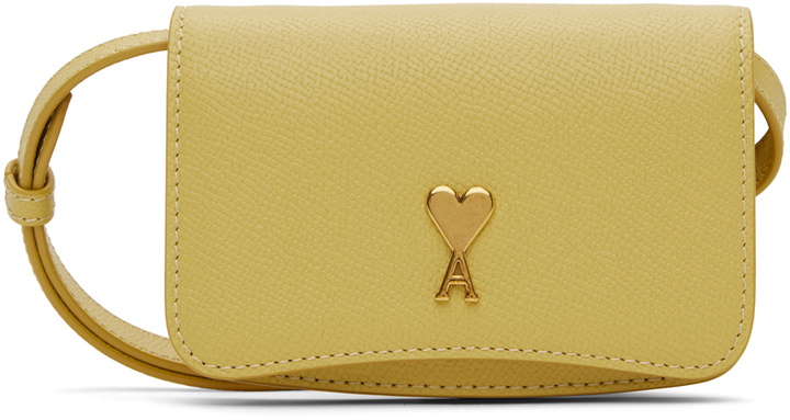 Photo: AMI Paris Yellow Paris Paris Strap Card Holder