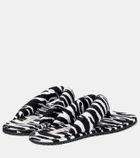 The Attico Indie zebra-print thong sandals