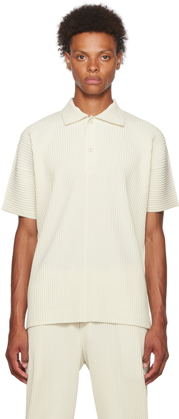 Photo: Homme Plissé Issey Miyake Off-White Monthly Color June Polo