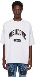 We11done Gray Old School Campus T-Shirt