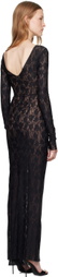 MISBHV Black Lace Maxi Dress