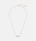 Messika Baby Move 18kt rose gold necklace with diamonds