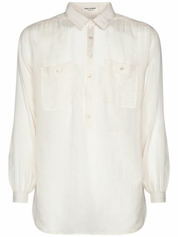 Photo: SAINT LAURENT - Tunique Cupro Blend Shirt