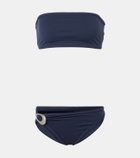Bottega Veneta Gathered bandeau bikini