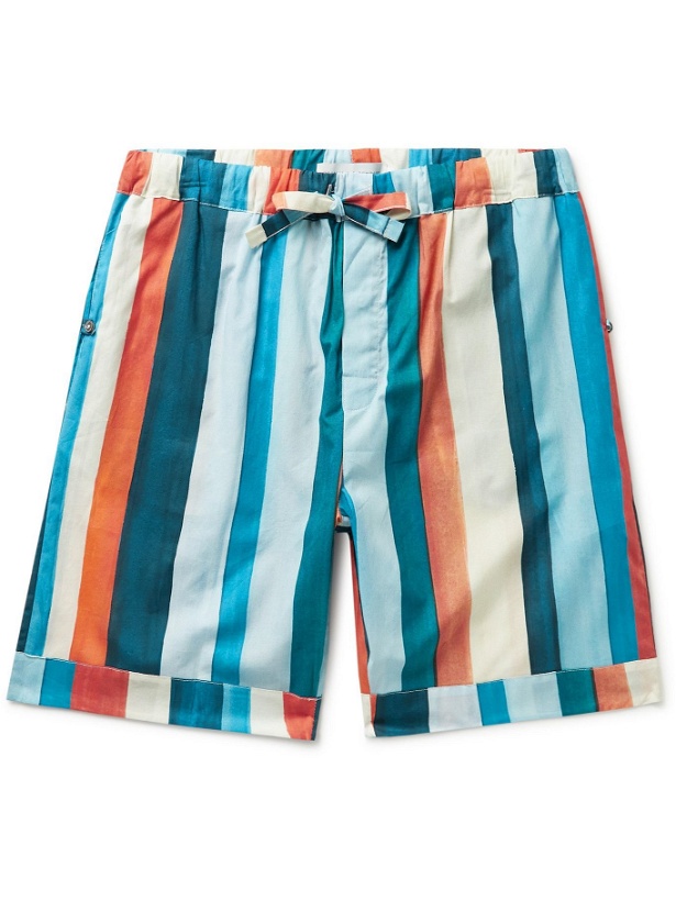 Photo: DESMOND & DEMPSEY - Striped Cotton Pyjama Shorts - Multi