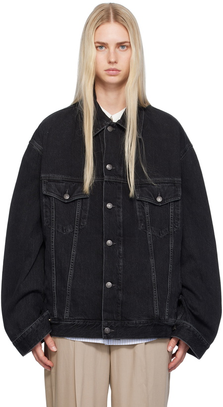 Photo: Acne Studios Black Oversized Denim Jacket