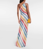 Missoni Mare Zig Zag one-shoulder maxi dress