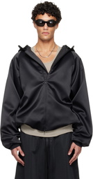 Fear of God ESSENTIALS Black Holiday Hooded Bomber Jacket