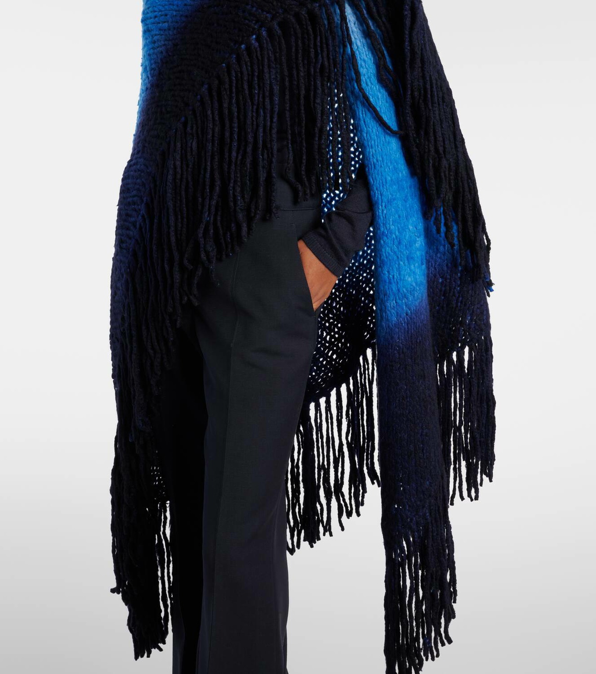 Gabriela Hearst Lauren fringed ombré cashmere shawl