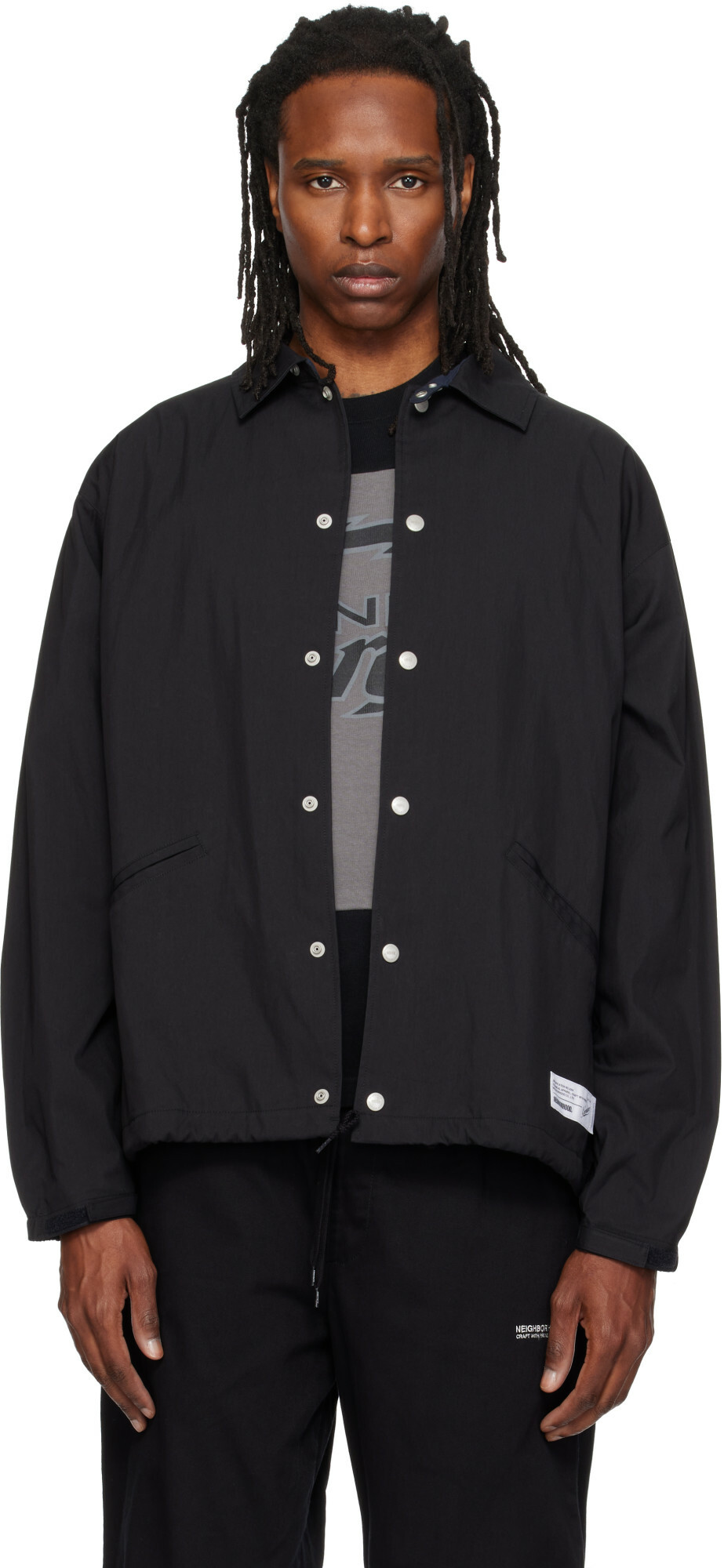 Neighborhood Men's x Malbon Golf Quarter Zip Jacket in Black