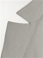 Stòffa - Unstructured Double-Breasted Linen-Canvas Suit Jacket - Neutrals