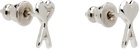 AMI Paris Ami de Coeur Hammered Earrings