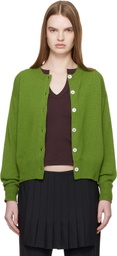 &Daughter Green Ada Crewneck Cardigan