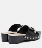 Simone Rocha Embellished leather clogs