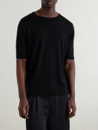 William Lockie - Virgin Wool T-Shirt - Black
