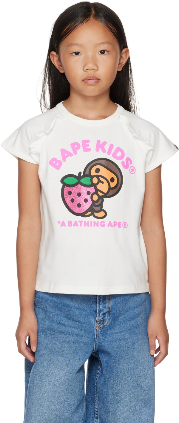 A Bathing Ape Milo Monogram Cotton T-Shirt - White