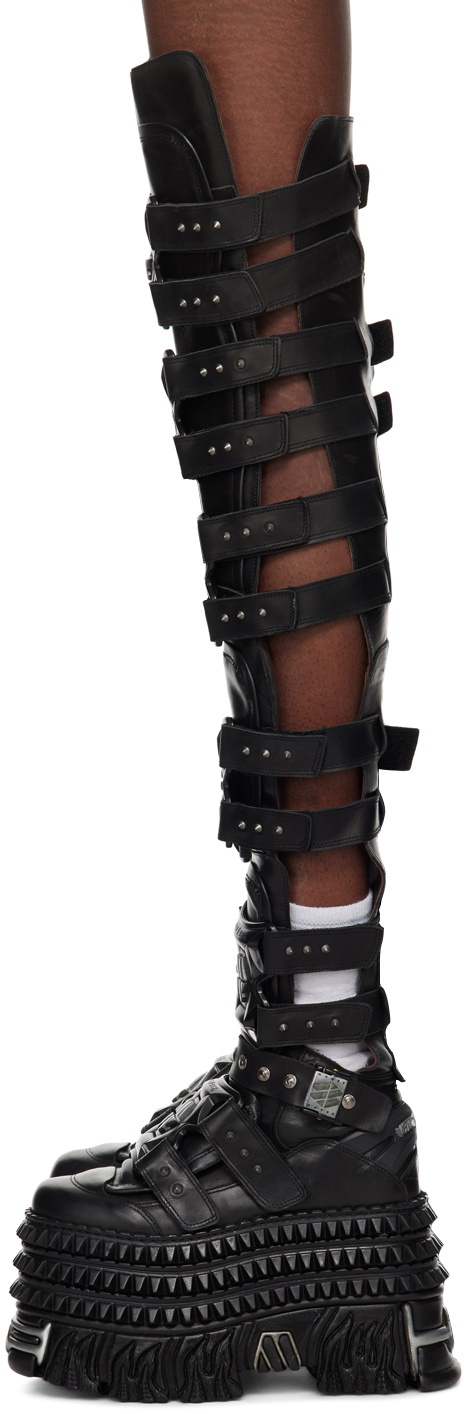 VETEMENTS Black New Rock Edition Gamer Tall Boots