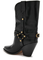 Isabel Marant étoile Lyka 90 Leather Mid-calf Boots Black