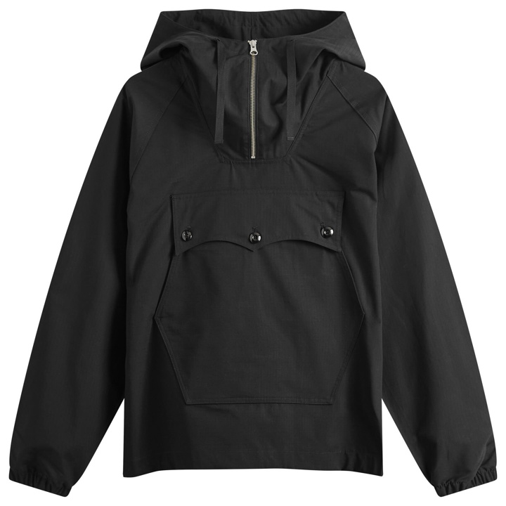 Photo: Uniform Bridge Men's Ripstop Hood Anorak Parka Jacket in Black