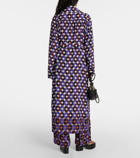 Dries Van Noten Printed double-breasted coat