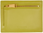 Bottega Veneta Green Intrecciato Zip Card Holder