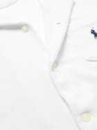 Polo Ralph Lauren - Camp-Collar Logo-Embroidered Cotton-Terry Shirt - White