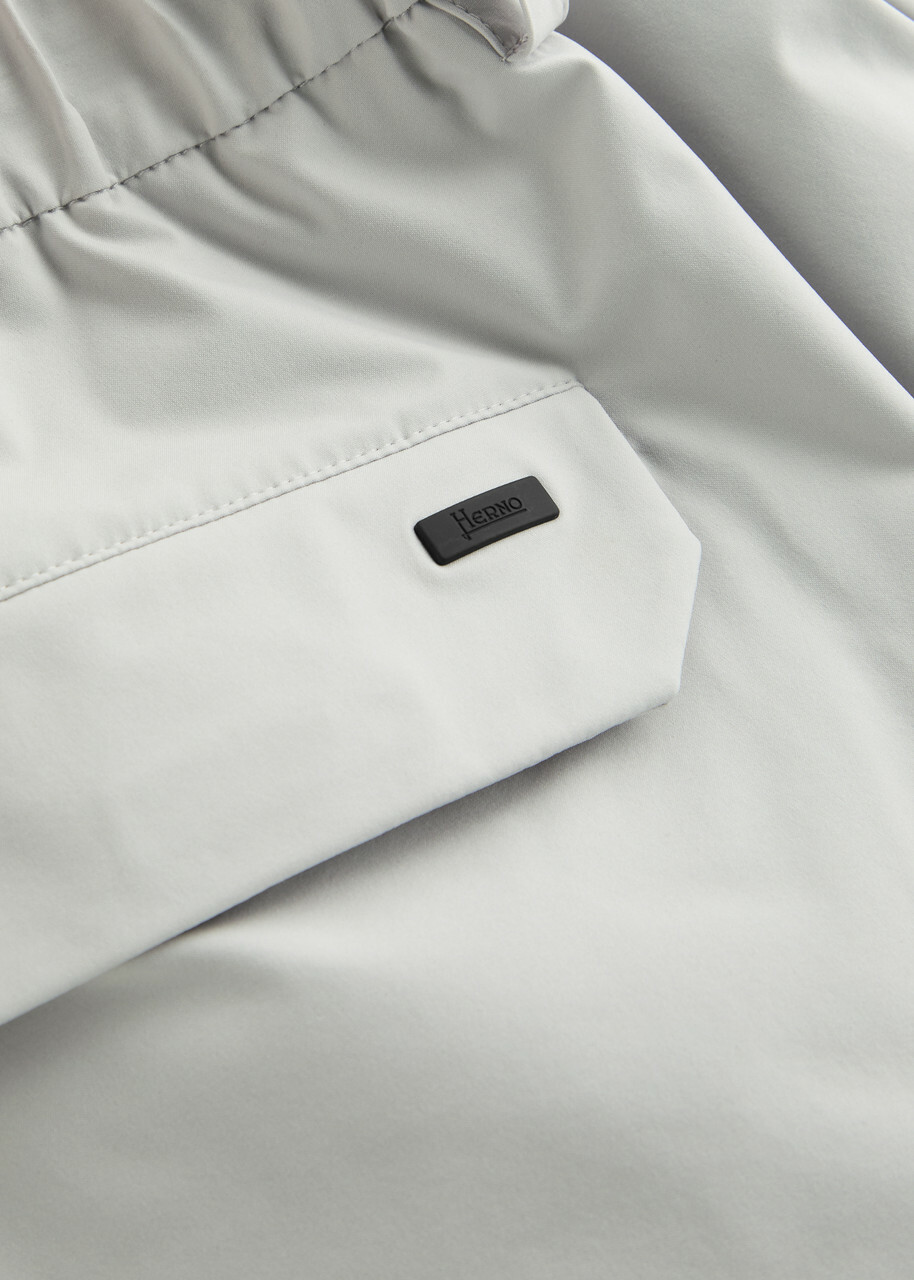 Herno Shell Cargo Trousers Light Grey