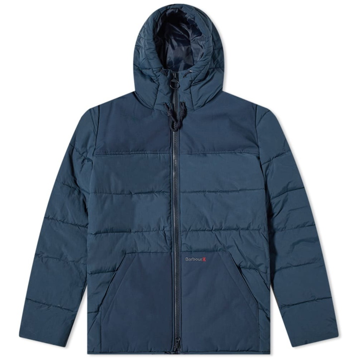 Photo: Barbour Men's Knotts Hooded Quilt in Navy