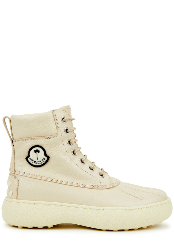 Photo: Moncler Genius 8 Moncler Palm Angels X Tod's Leather Ankle Boots Off White
