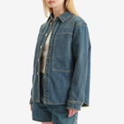 Jil Sander+ Women's Oversized Denim Long Sleeve Shirt in Blue
