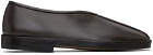 LEMAIRE Brown Flat Piped Slippers