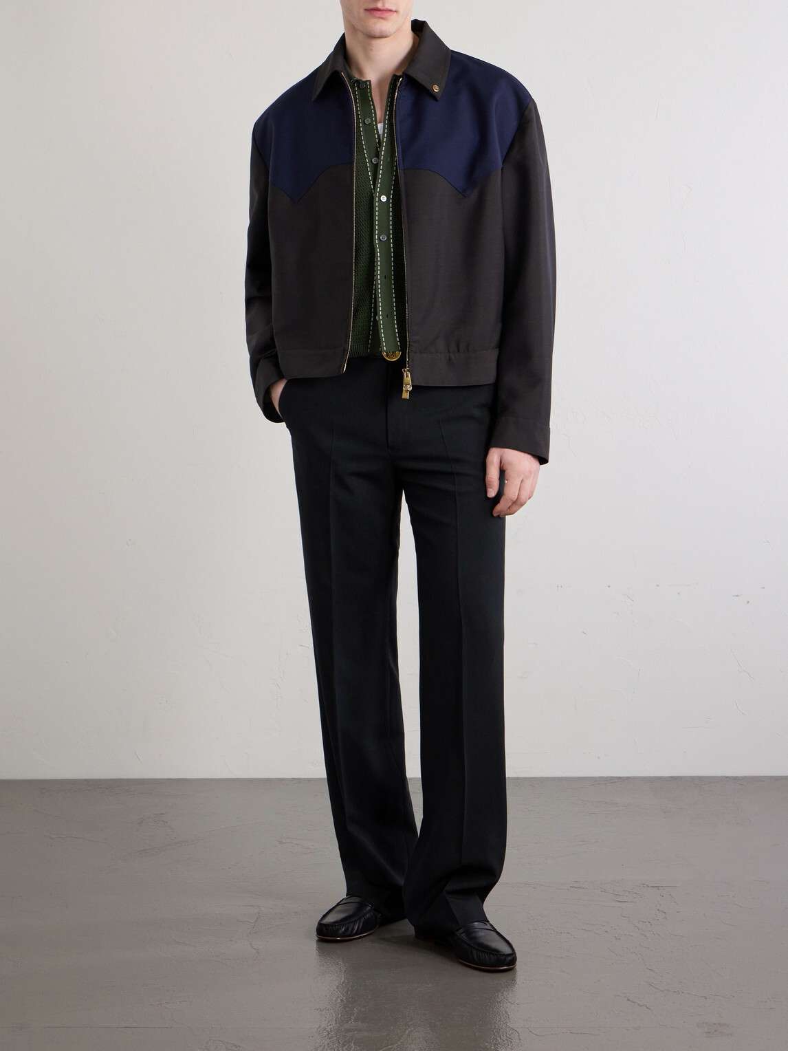 Versace - Wool and Mohair-Blend Blouson Jacket - Brown