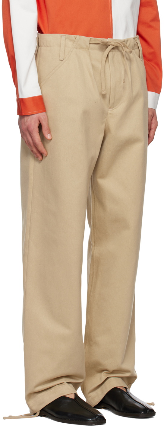 3MAN Beige Drawstring Trousers