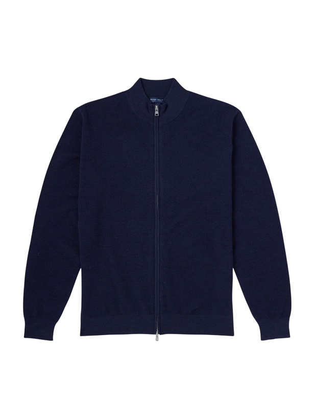 Photo: Peter Millar - Excursionist Merino Wool-Blend Sweater - Blue