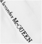 ALEXANDER MCQUEEN - Logo-Jacquard Cotton-Blend Socks - White