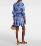 Heidi Klein Lake Como printed smocked minidress