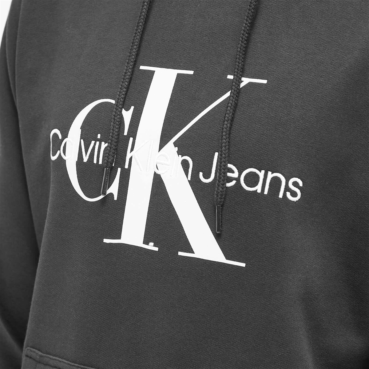 Calvin Klein Men\'s Monologo Regular Hoody in Ck Black Calvin Klein