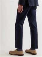 MAN 1924 - Tomi Tapered Cotton-Blend Twill Drawstring Trousers - Blue