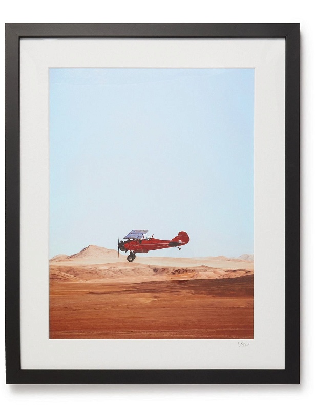 Photo: Sonic Editions - Framed 2017 Plane in the Desert Print, 16&quot; x 20&quot;